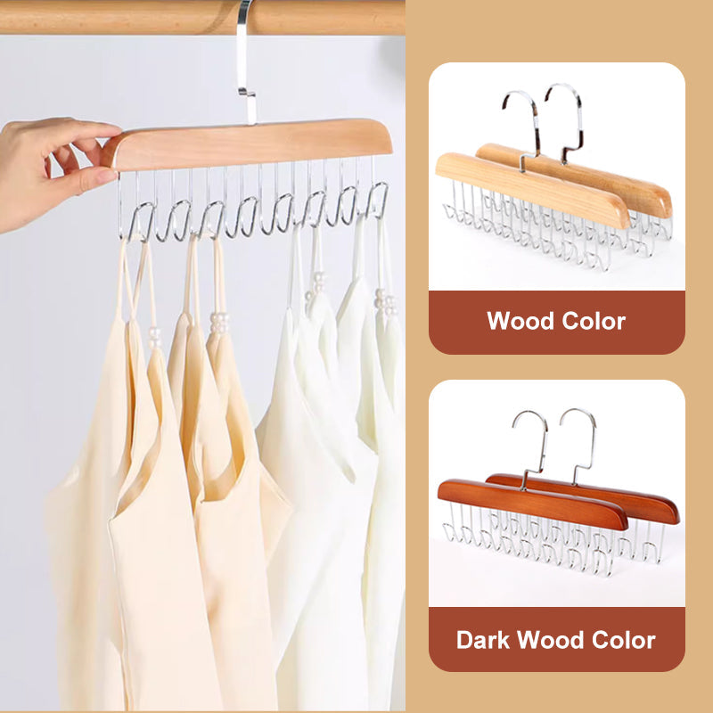 Belt Hanger Wooden 11 Inch Natural or Dark Wood