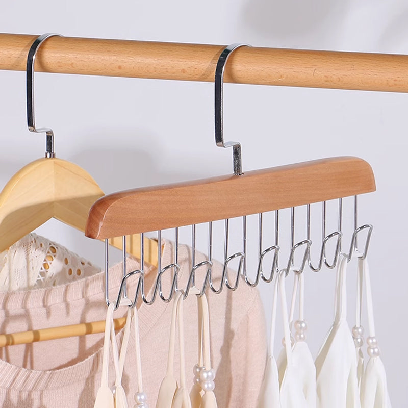 Belt Hanger Wooden 11 Inch Natural or Dark Wood