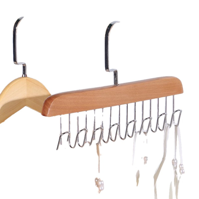 Belt Hanger Wooden 11 Inch Natural or Dark Wood