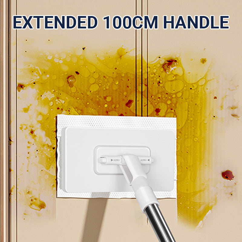 Clamp Mop with 4 Reusable Cloths 39.4 Inch Handle