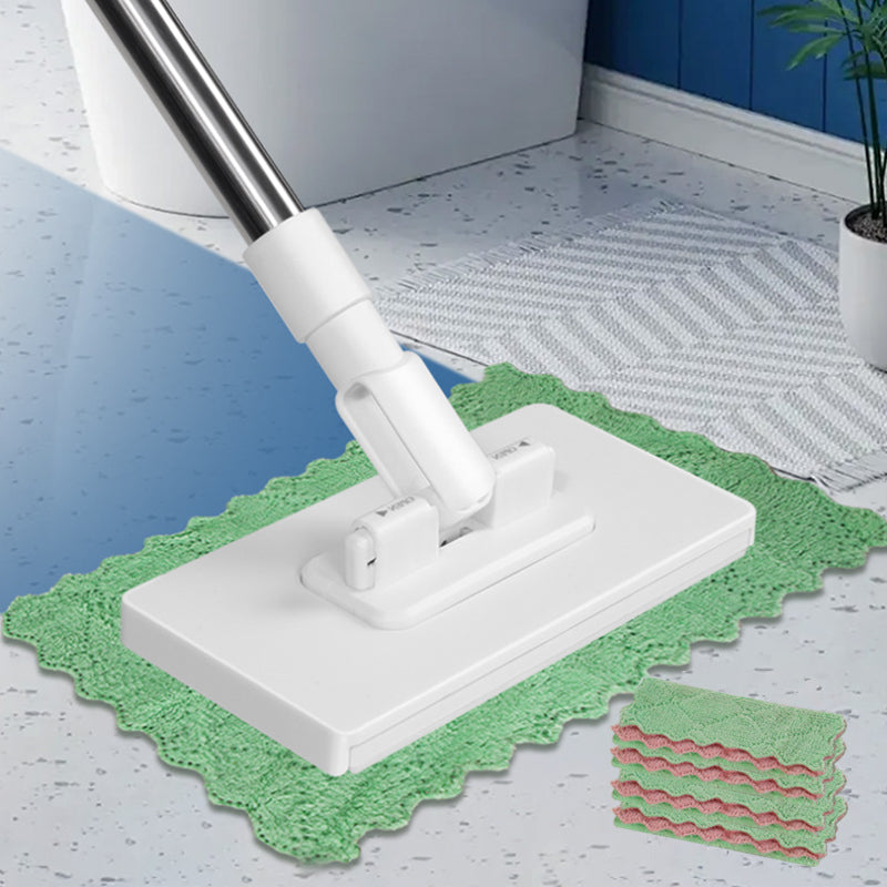 Clamp Mop with 4 Reusable Cloths 39.4 Inch Handle