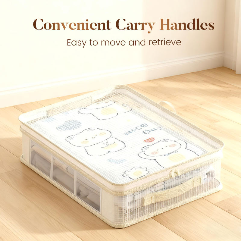 Clothes Storage Bags with Zipper 15.7 x 11.8 x 4.7 Inch Mesh Top