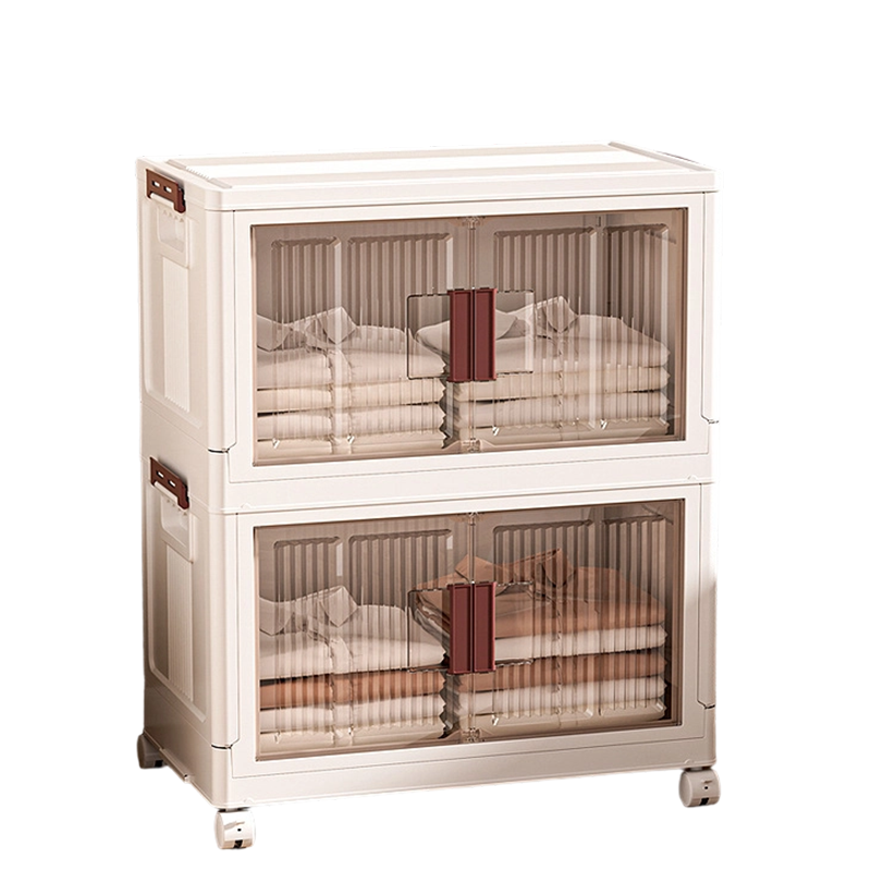 Collapsible Storage Cabinet with Magnetic Doors 1 to 3 Tier