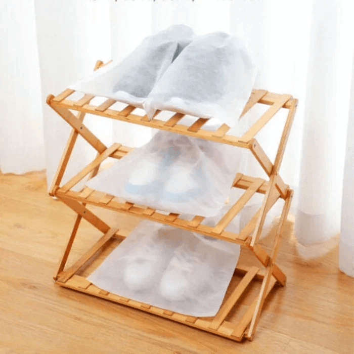 Drawstring Shoe Storage Bags 12.6 x 18.9 Inch White