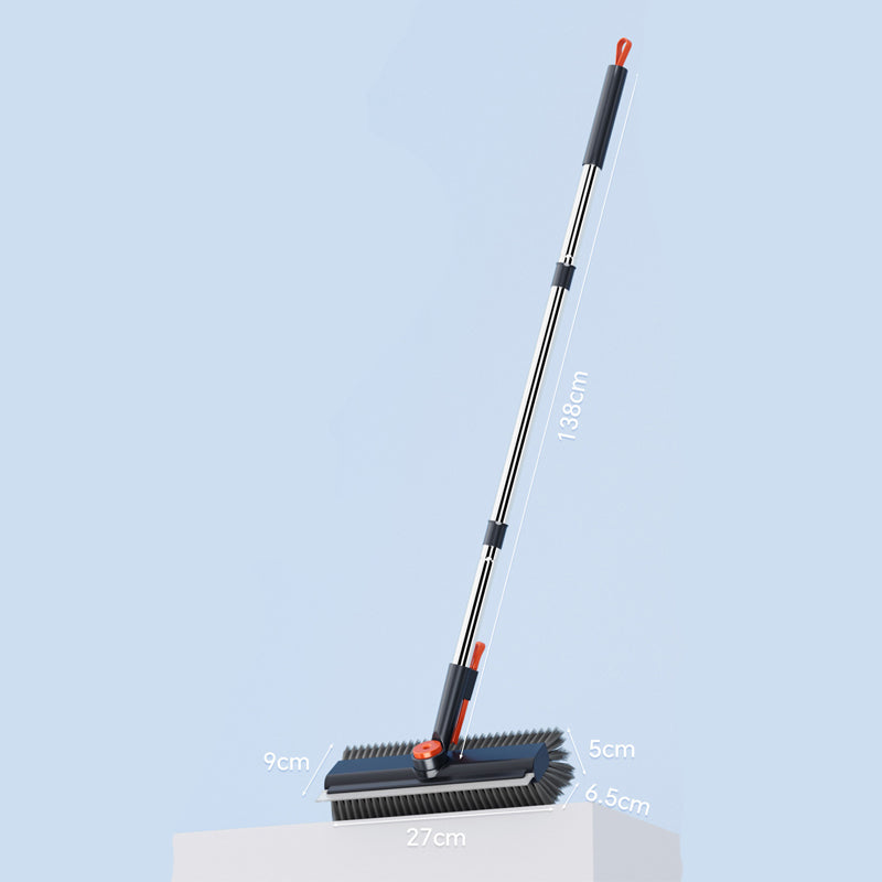 Floor Scrub Brush 3 in 1 with Squeegee 54.3 Inch Handle