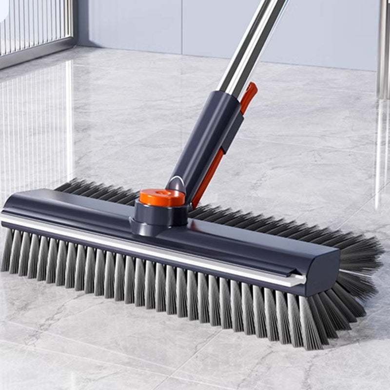 Floor Scrub Brush 3 in 1 with Squeegee 54.3 Inch Handle