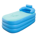 Inflatable Bathtub 63 x 33.1 x 29.1 Inch Blue PVC