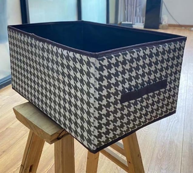 Jeans Organizer Foldable 15.7 x 11 x 7.9 Inch Houndstooth