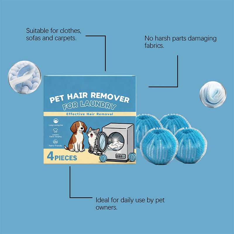 Laundry Balls for Pet Hair Reusable 1.4 Inch Blue