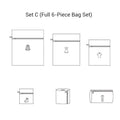 Mesh Laundry Bags with Zipper Set of 6 Assorted Sizes