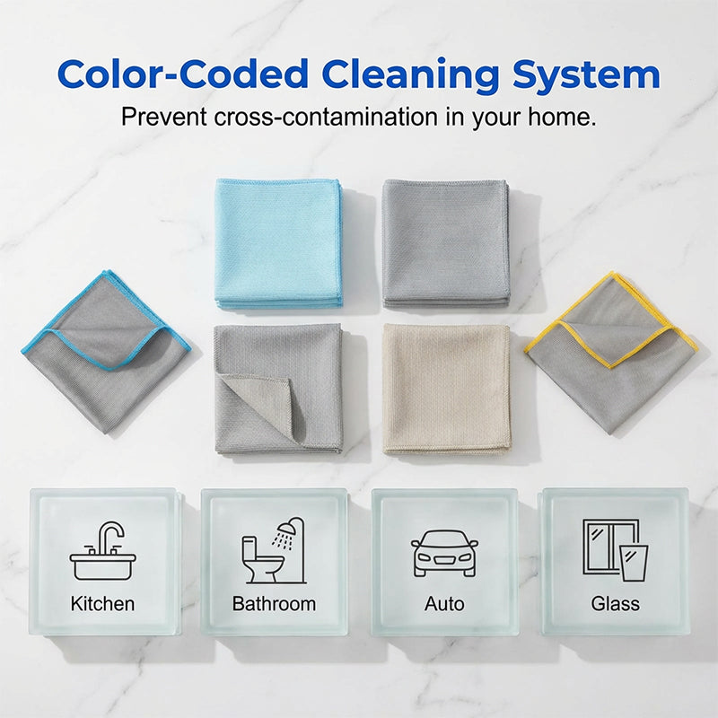 Microfiber Cleaning Cloths 15.7 x 23.6 Inch Set of 6