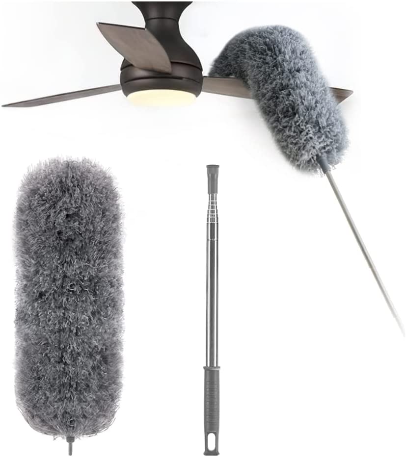 Microfiber Duster with Telescopic Pole up to 100 Inch