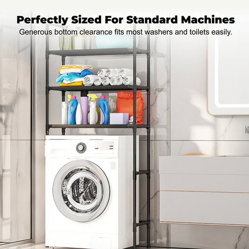 Over the Toilet Storage Rack 3 Tier No Drill Black or White
