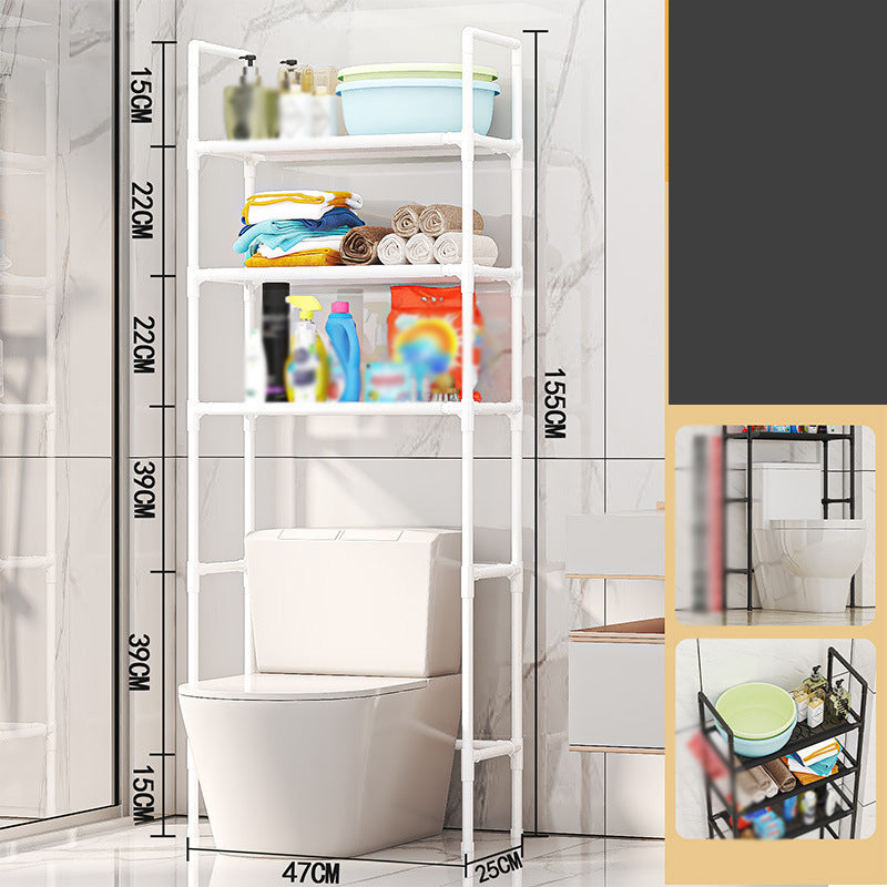 Over the Toilet Storage Rack 3 Tier No Drill Black or White