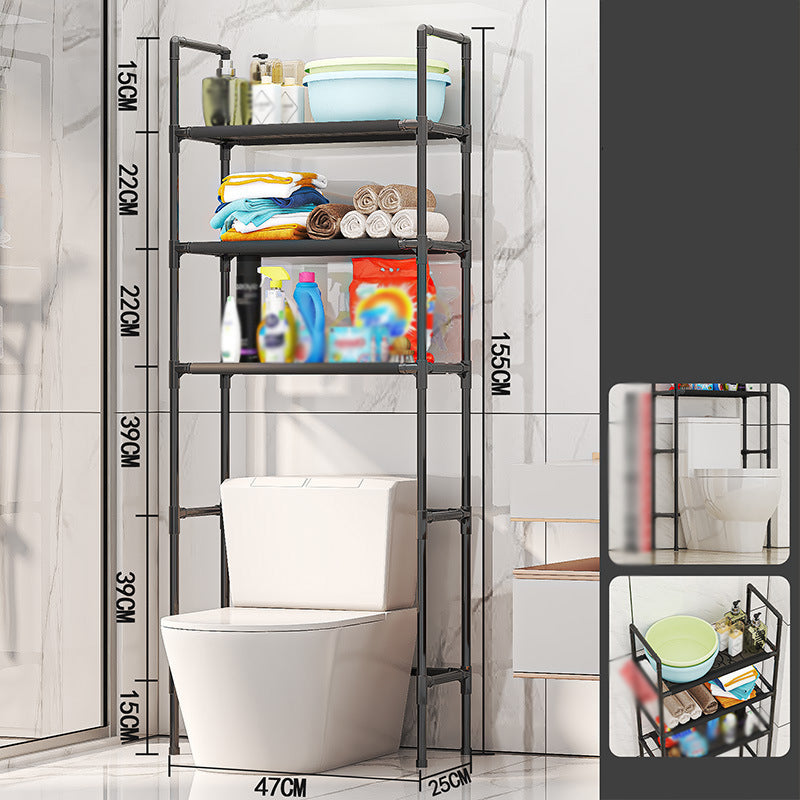 Over the Toilet Storage Rack 3 Tier No Drill Black or White