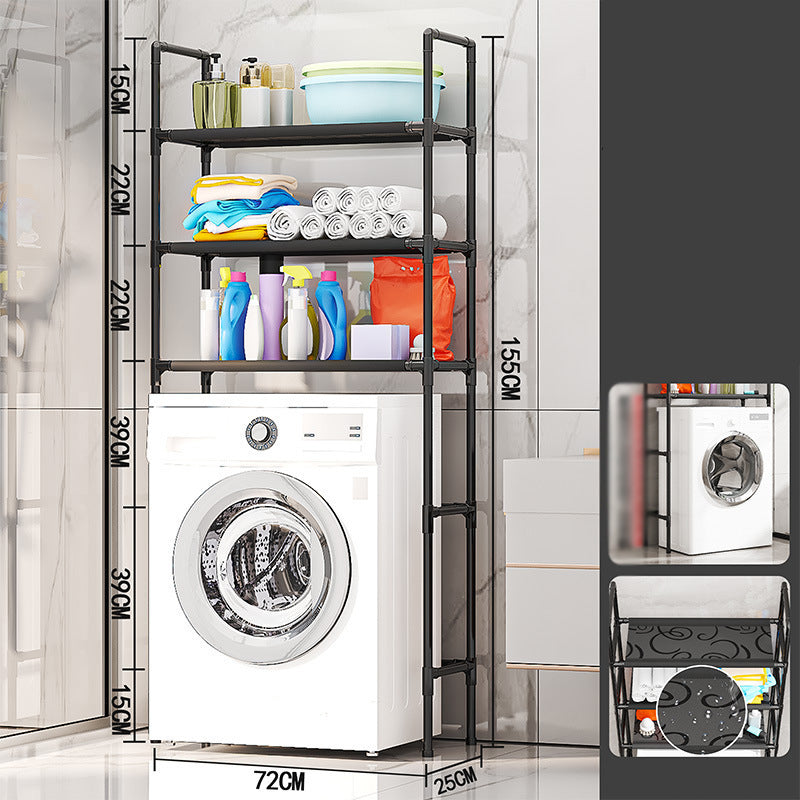 Over the Toilet Storage Rack 3 Tier No Drill Black or White