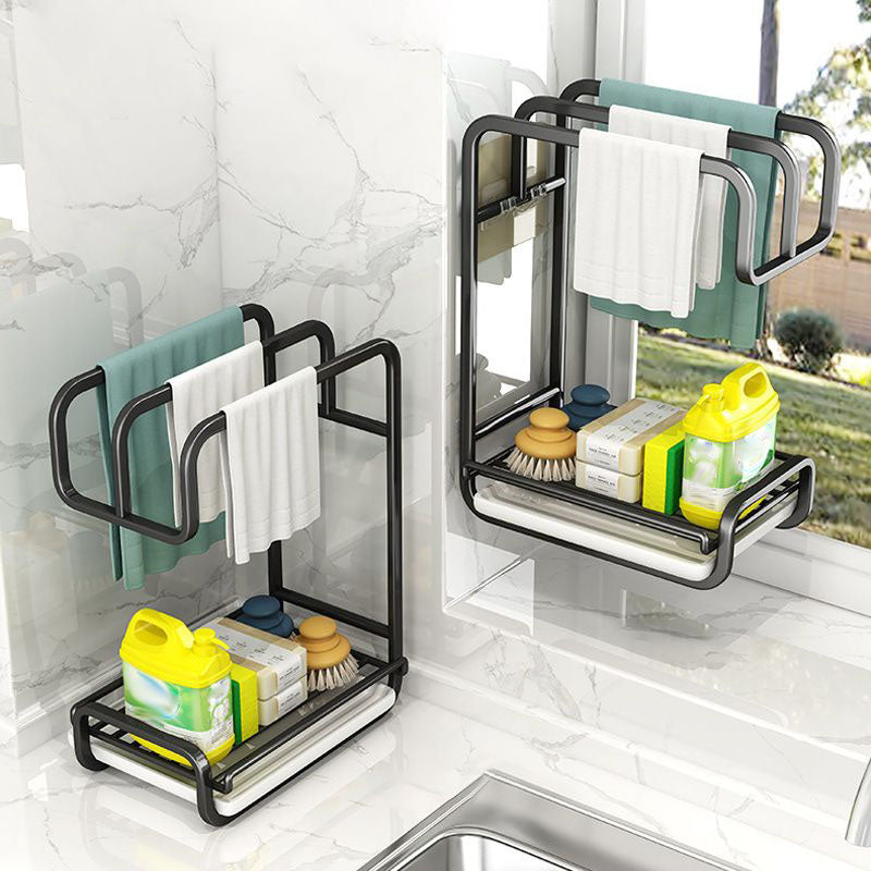 Rag and Sponge Drying Rack 10.6 x 7.9 x 5.1 Inch with Drip Tray