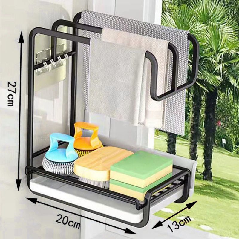Rag and Sponge Drying Rack 10.6 x 7.9 x 5.1 Inch with Drip Tray