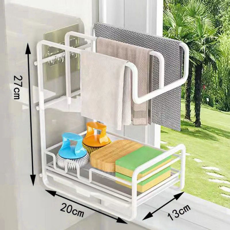 Rag and Sponge Drying Rack 10.6 x 7.9 x 5.1 Inch with Drip Tray