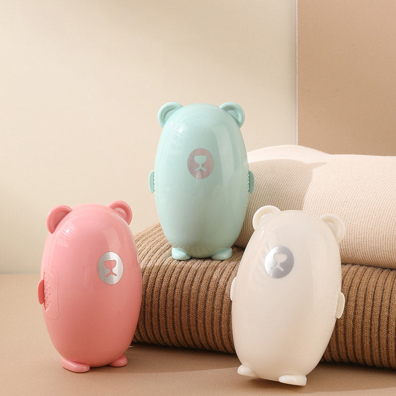 Reusable Lint Roller Ball Washable 3.9 Inch Bear Shape