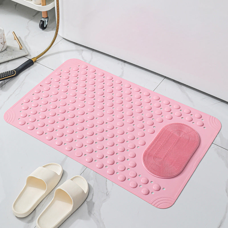 Shower Mat with Suction Cups and Drain Holes PVC