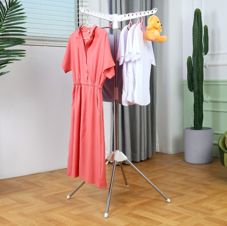 Standing Clothes Drying Rack Folding Stainless Steel 1 to 3 Layer