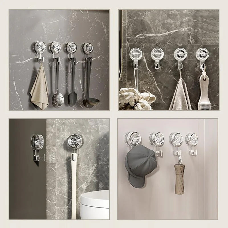 Suction Cup Hooks Twist Lock 3.9 Inch Set of 3 or 5
