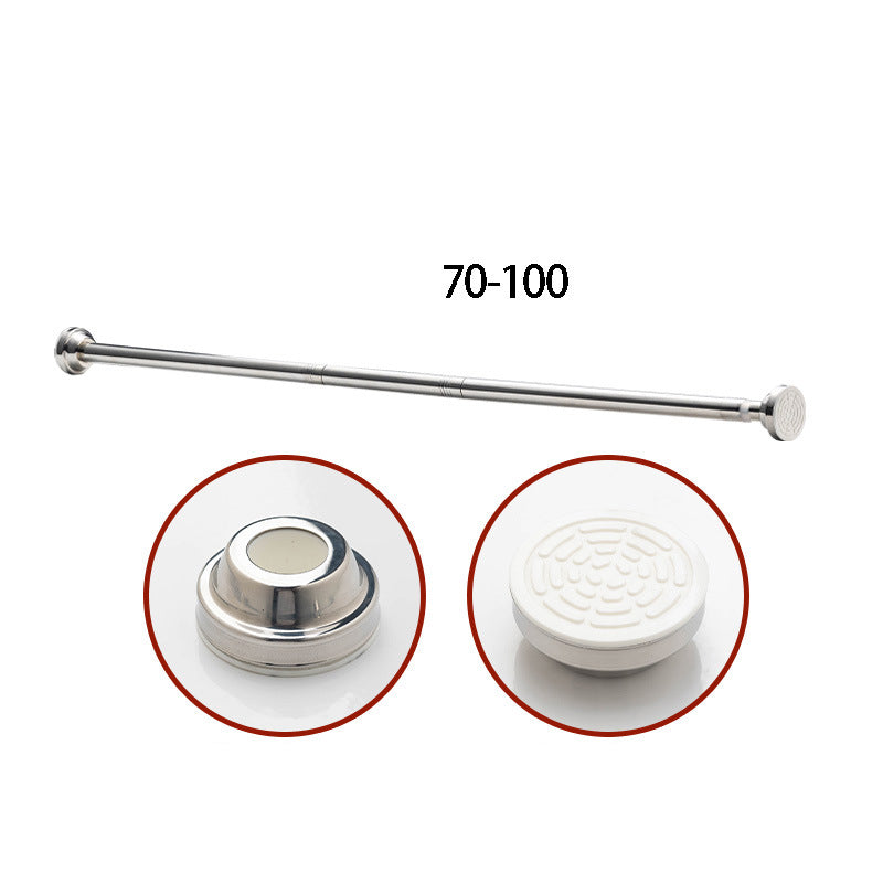 Tension Rod No Drill Adjustable 28.1 to 102.8 Inch Stainless Steel