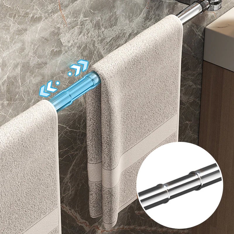 Towel Bar Suction Cup Adjustable 19.7 to 39.4 Inch Stainless Steel