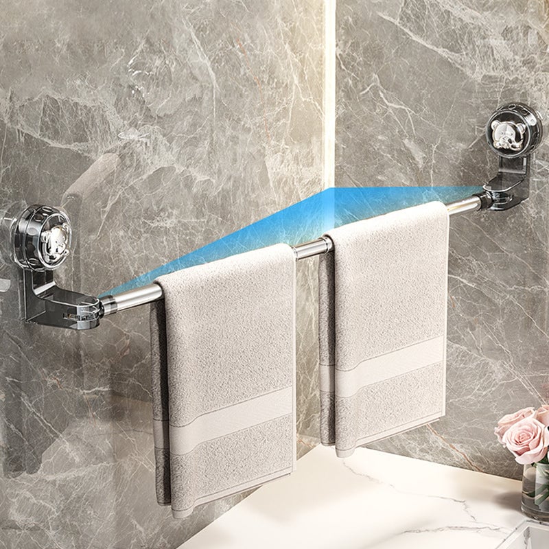 Towel Bar Suction Cup Adjustable 19.7 to 39.4 Inch Stainless Steel