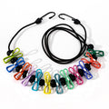 Travel Clothesline Elastic 68.5 Inch with 12 Clips 3 Pack