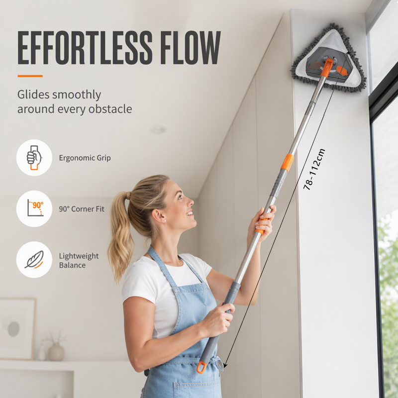 Triangle Mop with Telescopic Pole 30.7 to 44.1 Inch