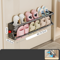 Wall Mounted Shoe Rack 2 Tier Extendable 15.7 to 29.7 Inch