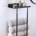 Wall Towel Rack with Shelf Adjustable Height 15 to 29.5 Inch